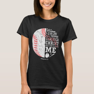 T-shirt Chrétiens Baseball Philippiens 4_13 Je peux faire