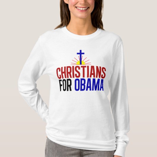 T-shirt Chrétiens pour Obama (Devant)