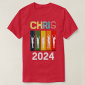 T-shirt Chris 2024 Chris Personnalisé Prénom Pour Hommes 2 (Design devant)