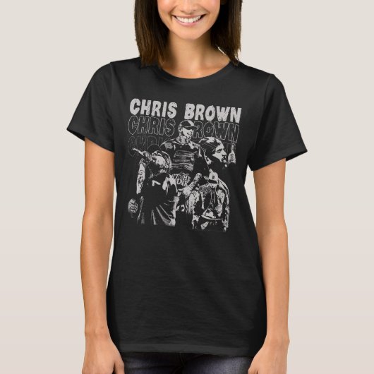 T-shirt Chris Brown Bootleg B& (Devant)