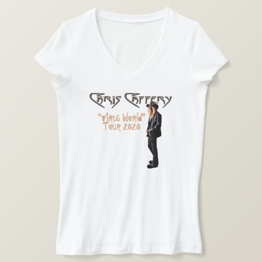 T-shirt Chris Caffery - Virus World Tour 2020 Femmes Blanc (Design devant)