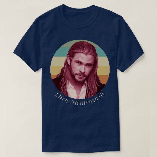 T-shirt Chris Hemsworth acteur hollywoodien (Design devant)