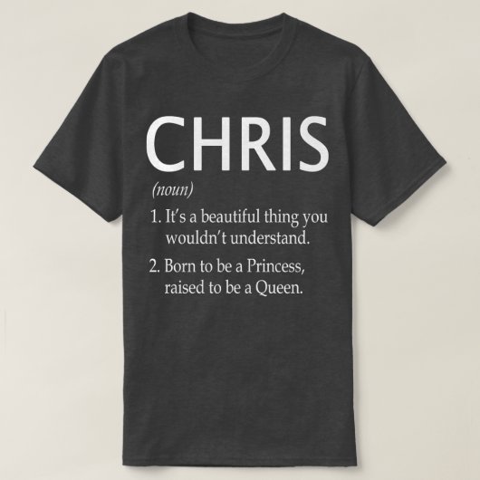 T-shirt Chris Name Gift 125 (Design devant)