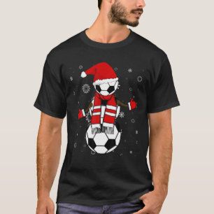 T-SHIRT CHRISMAS FUNNY FOOTBALL SOCCER PÈRE NOËL SNOWMAN C
