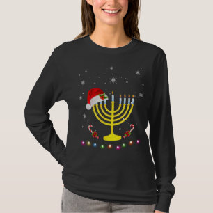T-shirt Chrismukkah Hannukah Santa Hat Family Christmas Pa