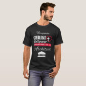 T-shirt Christ Follower déguisé en architecte chrétien (Devant entier)