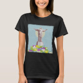 T-shirt Christ le Rédempteur affiche de voyage Favela (Devant)