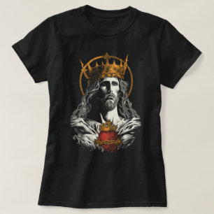 T-shirt Christ le roi Chemise catholique, Jésus chrétien