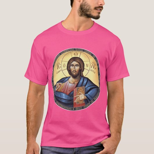T-shirt Christ Pantocrator icône orthodoxe (Devant)