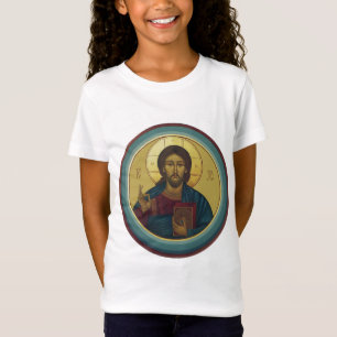 T-Shirt Christ Pantocrator Mosaïque Byzantine Ronde