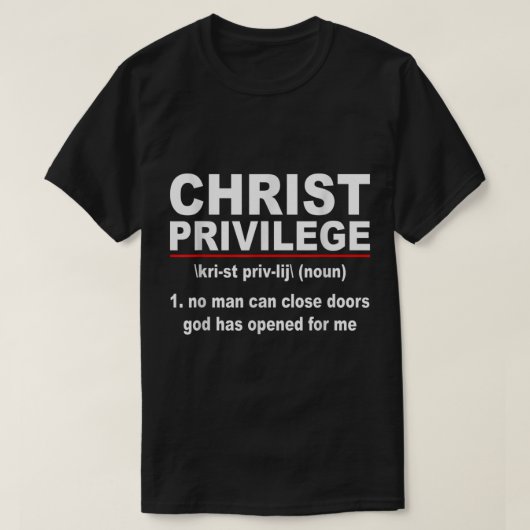 T-shirt Christ Privilege (Design devant)