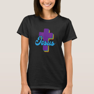 T-shirt Christ Rainbow Cross Religious Christian