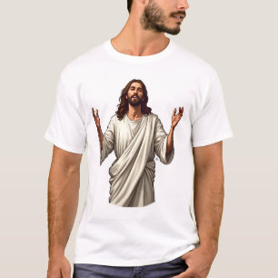 T-shirt Christ Rédempteur Mains Vintage Gravure Tee 2
