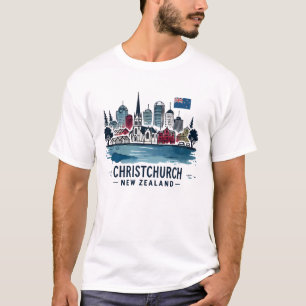 T-shirt Christchurch Nouvelle-Zélande
