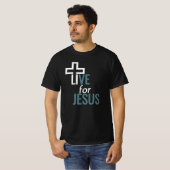 T-shirt Christelijk heren - Live for Jesus (Devant entier)