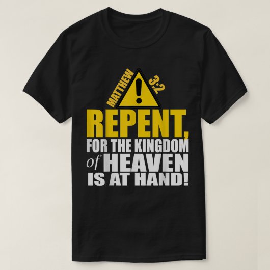 T-shirt Christerest Repent Matthieu 32 Le Salut chrétien (Design devant)