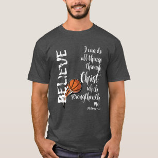 T-shirt Christian Basketball avec moi, je peux faire tout 