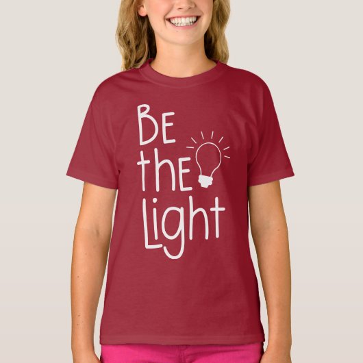 T-shirt Christian Be the Light Funny Inspiration (Devant)