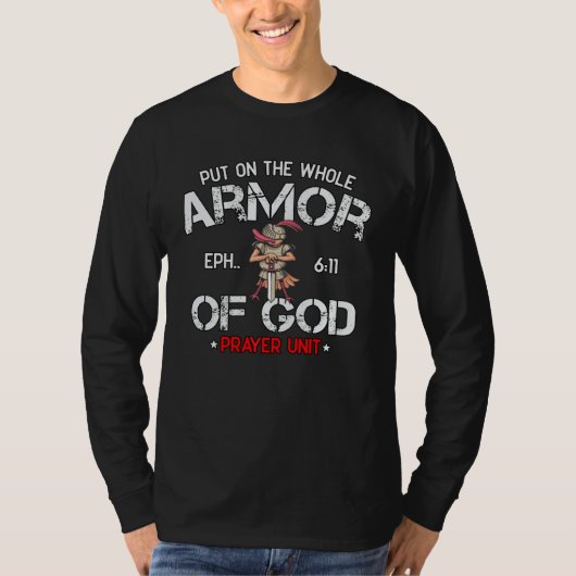 T-shirt Christian Bible Quote Armor of God Ephesians 611 E (Devant)