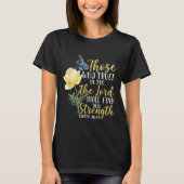 T-shirt Christian Bible Verse Butterfly Rose Flower Isaiah (Devant)
