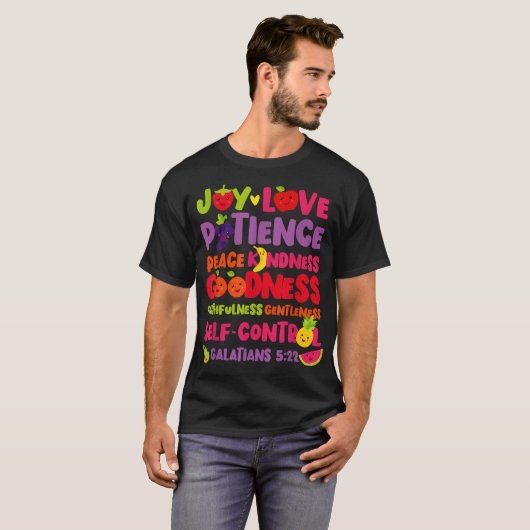 T-shirt Christian Bible Verse Fruit of The Spirit Galatian (Devant entier)