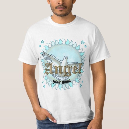T-shirt Christian Blue Angel Dove (Devant)