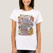 T-shirt Christian Boho Shirt, Chemise Fleur sauvage Bible  (Devant)