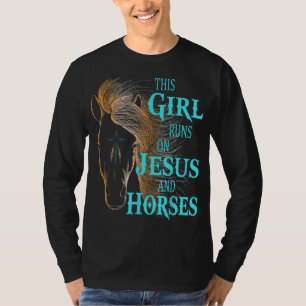 T-shirt Christian CETTE FILLE COURT SUR L'Équestre JÉSUS &