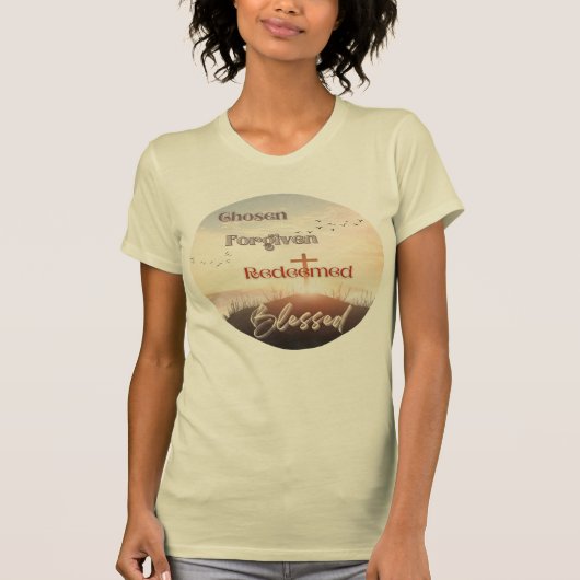 T-shirt Christian "Choisi Pardonné Racheté Heureux" (Devant)