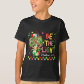 T-shirt Christian Christmas Be The Light Coquette Bow Cros (Devant)