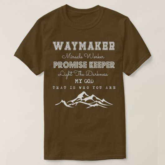 T-shirt Christian Citation Waymaker Promesse Keeper Miracl (Design devant)