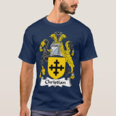 T-shirt Christian Coat d'armoiries Famille Crest (Devant)