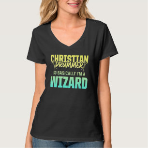 T-shirt Christian Drummer Church Adoration Drum Player 87