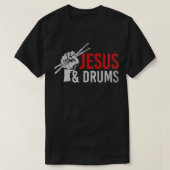 T-shirt Christian Drummer Savior Devo Drums Christianity J (Design devant)