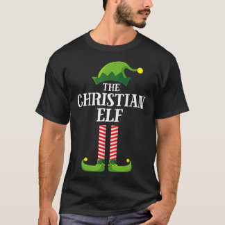 T-shirt Christian Elf Correspondant Famille Groupe Noël