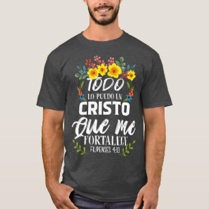 T-shirt Christian Espagnol Cadeaux Femmes Bible Religieuse