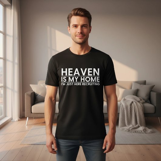 T-shirt Christian Faith Religious Quote Black Men's