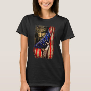 T-shirt Christian For Men Femmes Fier Américain Drapeau Us