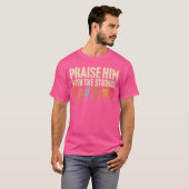 T-shirt Christian Guitar Praise Him with Strings Worship M (Devant entier)