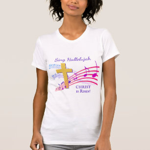 T-shirt Christian HALLELUJAH CHRIST EST REMONTÉ Pâques