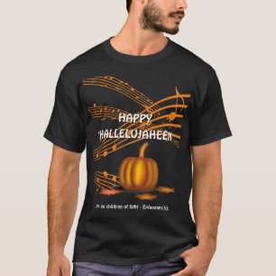 T-shirt Christian Halloween HAPPY HALLELUJAHEEN CITROUIL