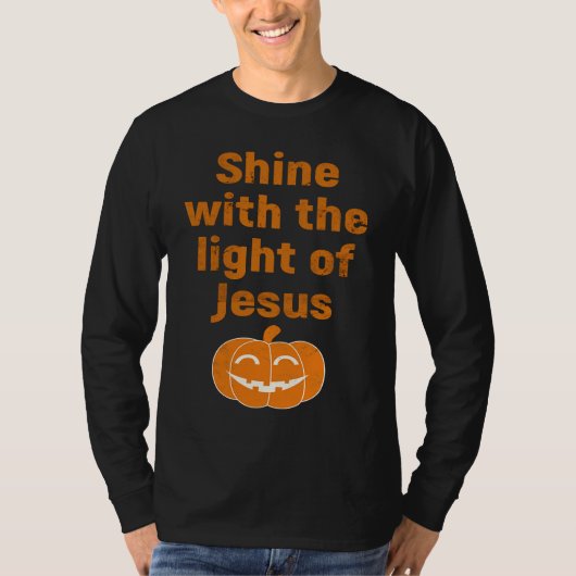 T-shirt Christian Halloween Shine With The Light Of Jesus (Devant)