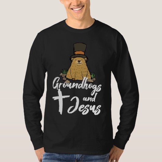 T-shirt Christian Happy Groundhog Day 2022 Jesus (Devant)