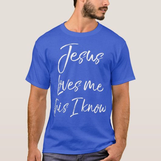 T-shirt Christian Hymn Parole Foi Citation Jésus M'aime (Devant)