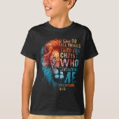 T-shirt Christian I Can Do All Thing Through Christ Lion F (Devant)