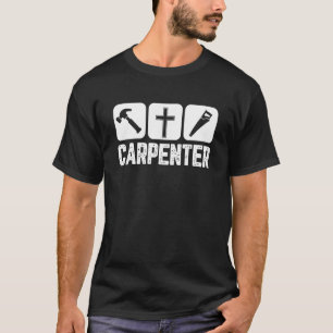 T-shirt Christian Jesus Carpenter Menuiserie Outils et Cro