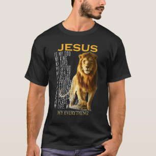 T-shirt Christian Jésus Est Mon Dieu Roi Mon Seigneur Mon 
