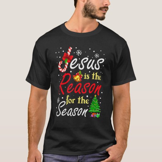 T-shirt Christian Jésus La Raison Noël Stuf Stocker (Devant)