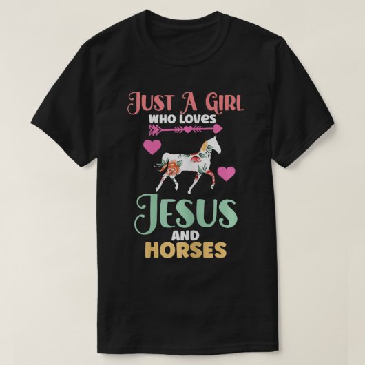 T-shirt Christian Juste une fille qui aime Jésus et les ch (Design devant)