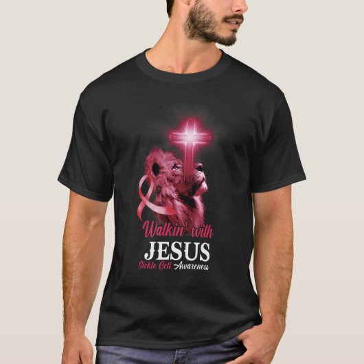 T-shirt Christian Lion Cross Religieux Dit Cellule Déchet (Devant)